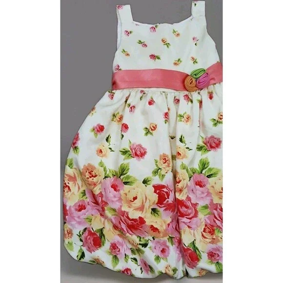 Girls Puff Dress 6 American Princess – Easter Wedding Flower Girl - Picture 3 of 9